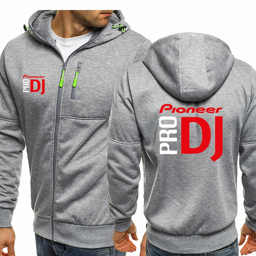 

New Pioneer Pro DJ Logo Hoodies Men Spring Autumn Fleece Jacket Male Casual Sportswear Zip Harajuku Hooded Sweatshirt Co
