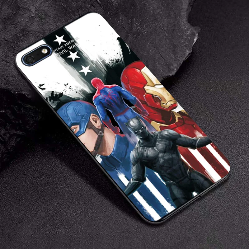 TPUBLK632 Чехол Marvel Hero для huawei Y5 Prime, мягкий черный ТПУ чехол для huawei Y5 Prime Y5 Y5 Lite Y6 Y7 Prime чехол - Цвет: TPUBLK632