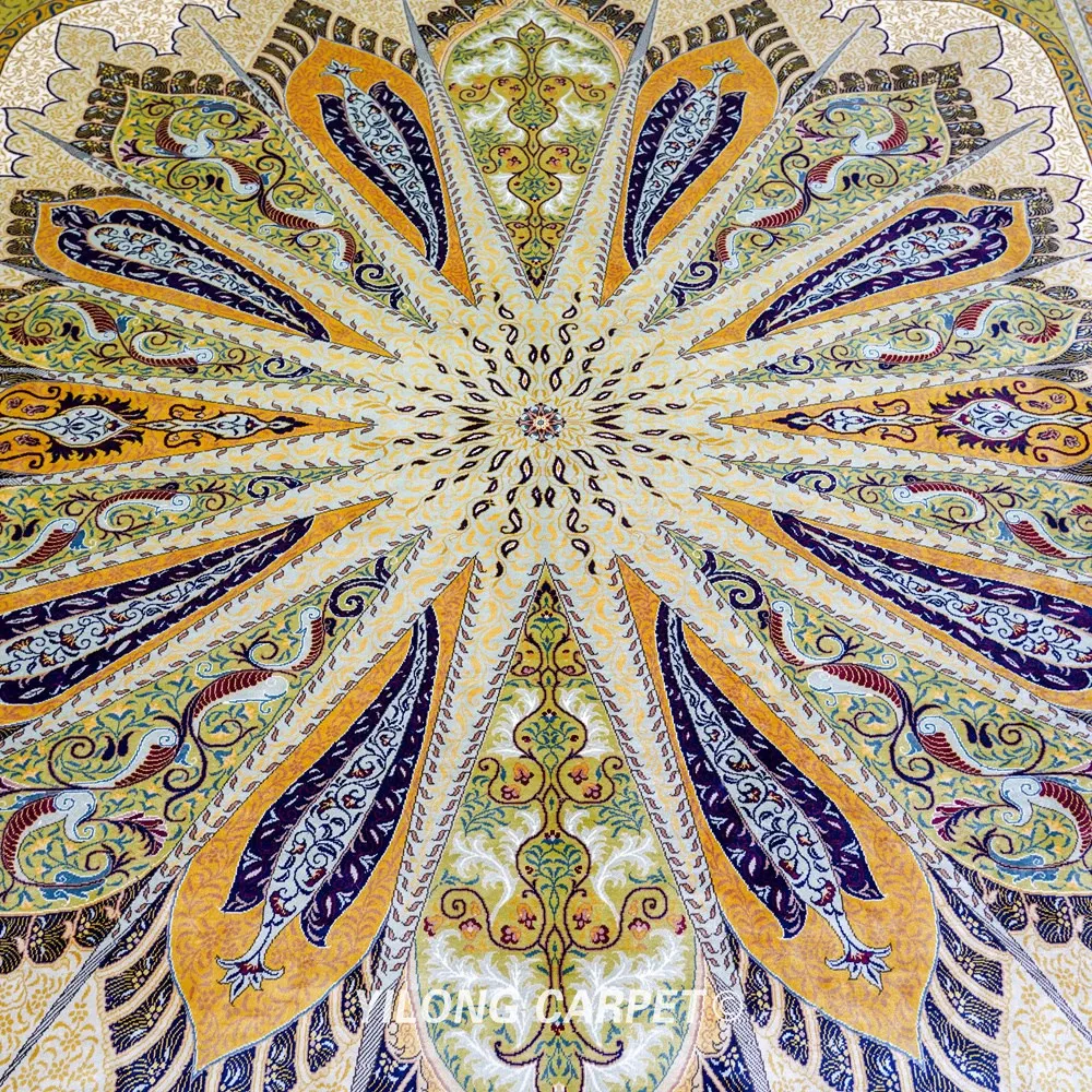 Kopen Yilong 8 'X 10' Handgemaakte Oosterse Tapijt Grote Antieke Groene Turkse Handgemaakte Tapijt (YWX172A)