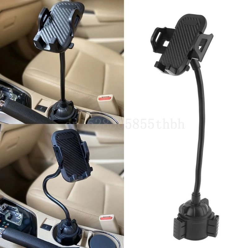 

Universal Car Cup Mount Mobile Phone Holder Stand Adjustable Gooseneck Cradle for iPhone 5/6/7/8 Plus XR XS 3.5-7" Cell Phone