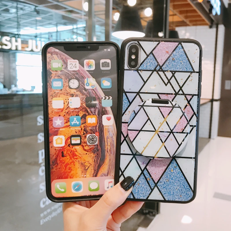 Diamond Epoxy Cosmetic Mirror Phone Case For iPhone 11 pro max8 7 6 6s Plus X Xr Xs Max Cover huawei nova3 4 5 P20 P30 |