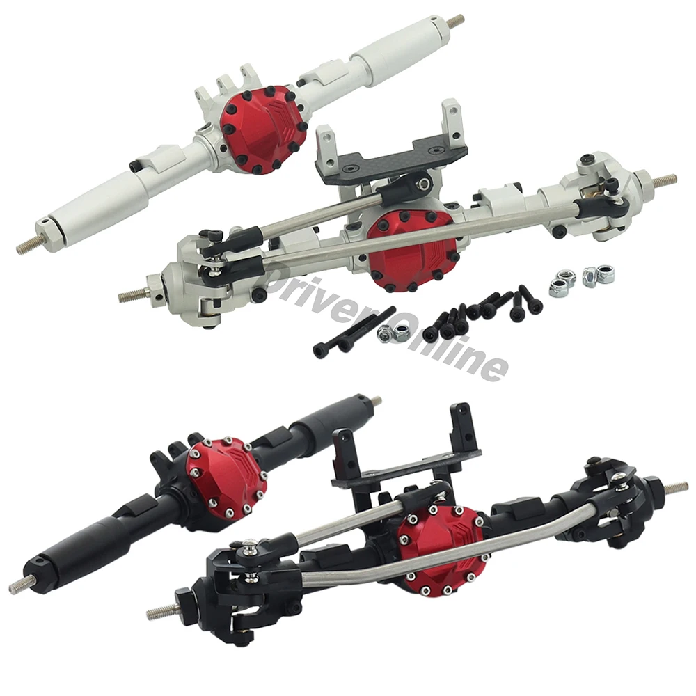 

1/10 RC Car Crawler Off Road Truck for SCX10 I 90027 SCX10 II 90046 90047 Metal Chassis Aluminum Alloy Front and rear CNC Axle