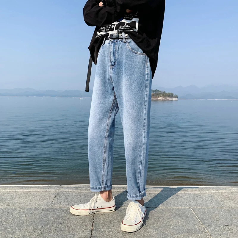 Новинка весна осень 2020 мужские Модные джинсы повседневные Стрейчевые узкие