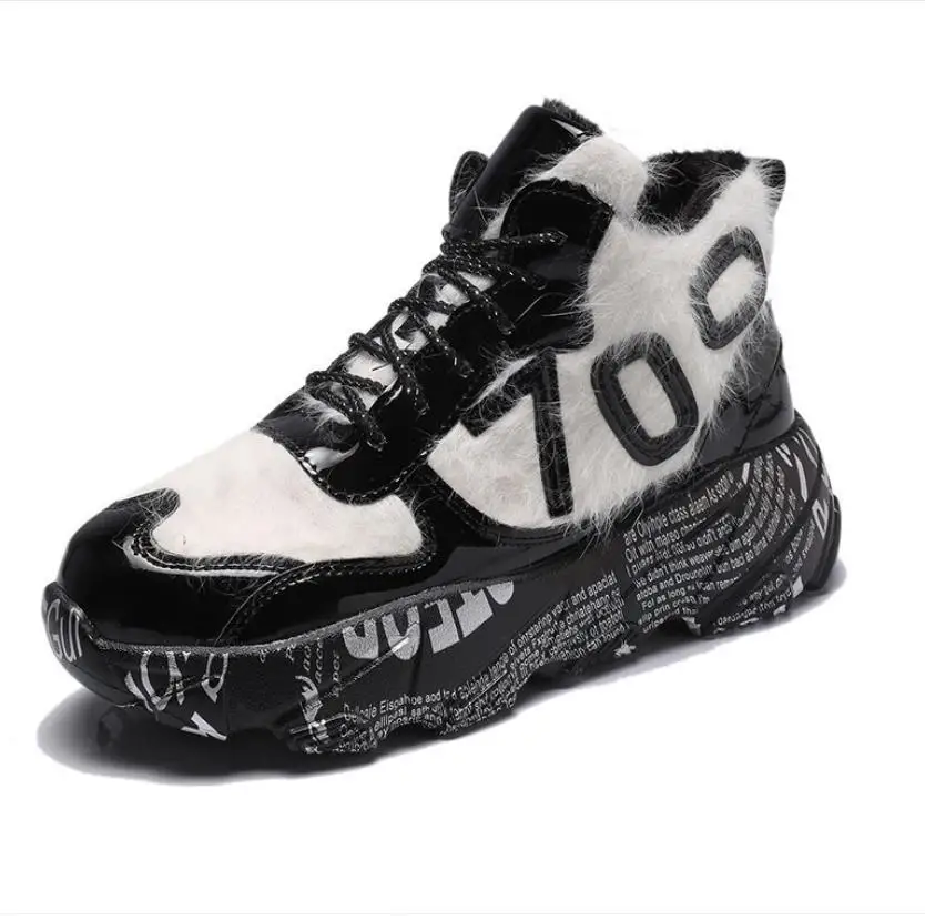 

botines mujer 2020 Winter Women Snowboots new high-top fashion Daddy shoes plus velvet ladies platform casual sneakers
