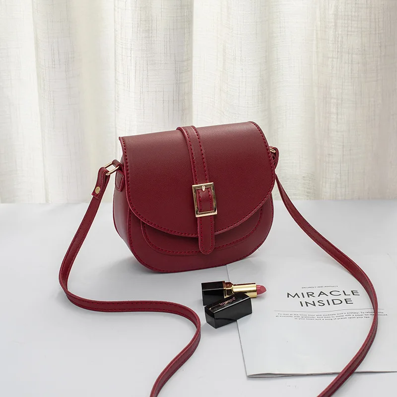 

New fashion saddle women's bag single shoulder trend casual PU material bag