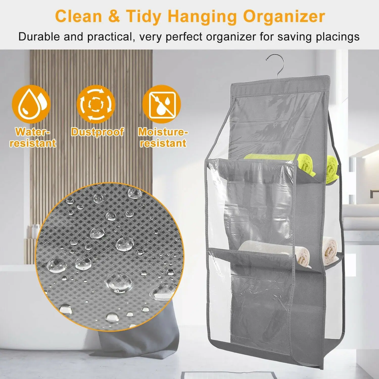 Органайзер для сумок с 6 карманами прозрачная подвесная сумка гардероба чулана