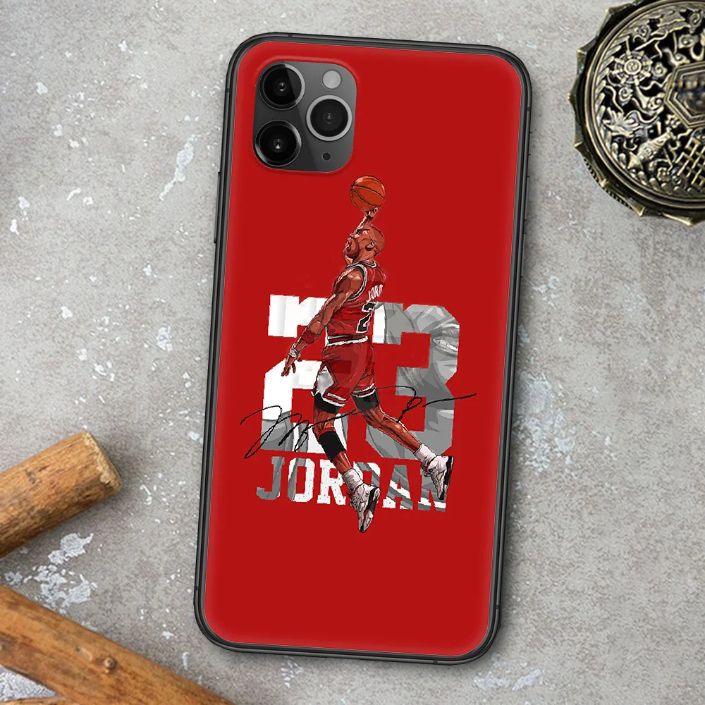 

Jordan 23 Basketball Phone Case For Iphone 4 4s 5 5S SE 5C 6 6S 7 8 Plus X XS XR 11 12 Mini Pro Max 2020 black Etui Trend Shell