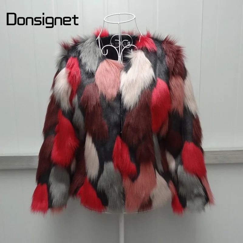 

Осенне-зимнее новое женское короткое приталенное меховое пальто, Женское зимнее пальто, женское элегантное пальто Donsignet
