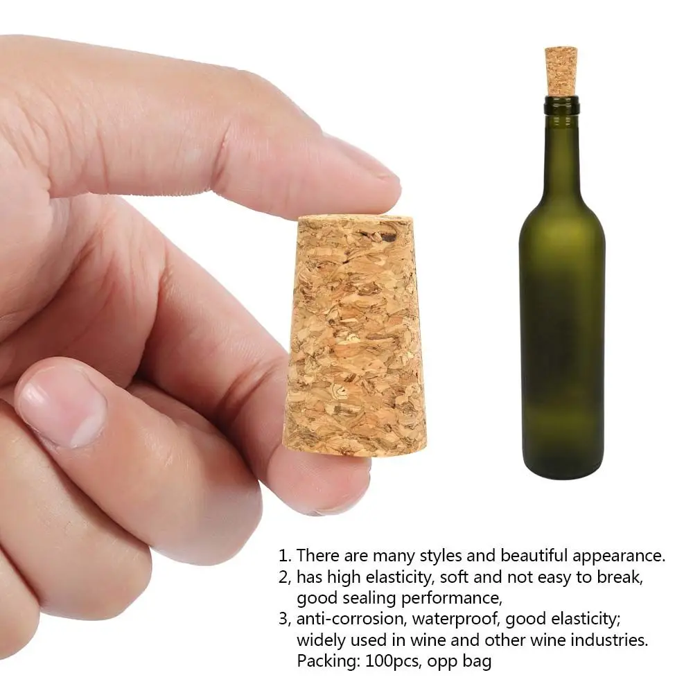 10 Pcs Tapered Corks Stoppers Creative Reusable Wine Bottle Cover Portable Stopper Wooden Bar Accessories | Дом и сад