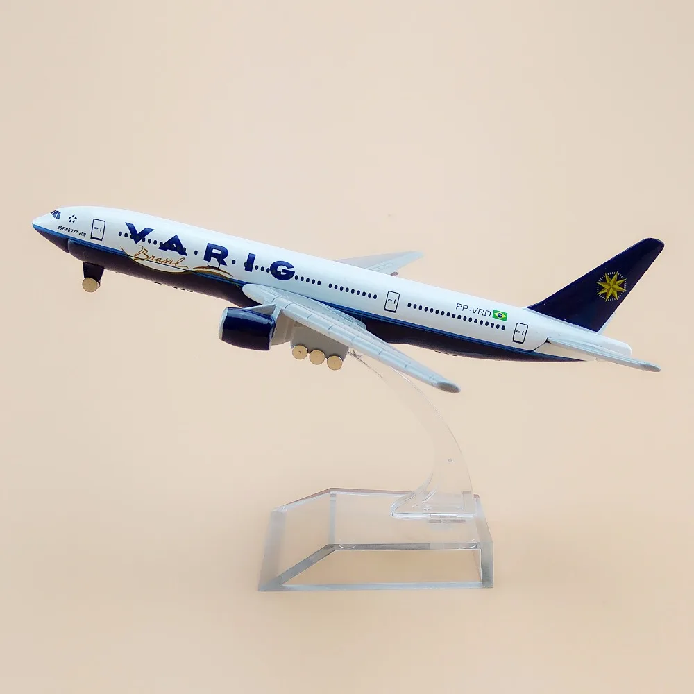 Модель самолета из металлического сплава авиационная модель авиакомпании VARIG B777