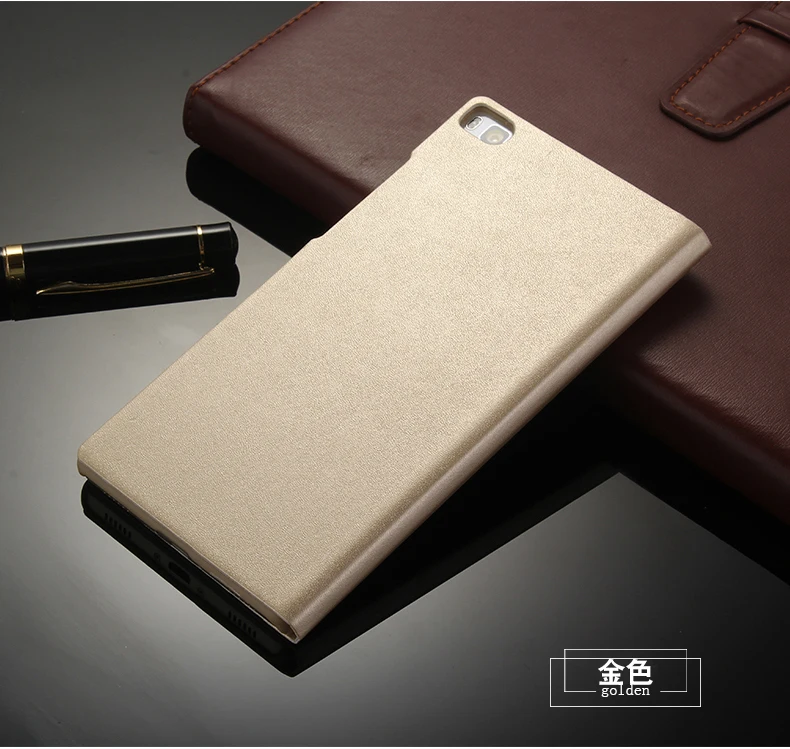 Роскошный кожаный чехол-книжка с окошком для экрана P8 для huawei P8, чехол для телефона с функцией автоматического сна