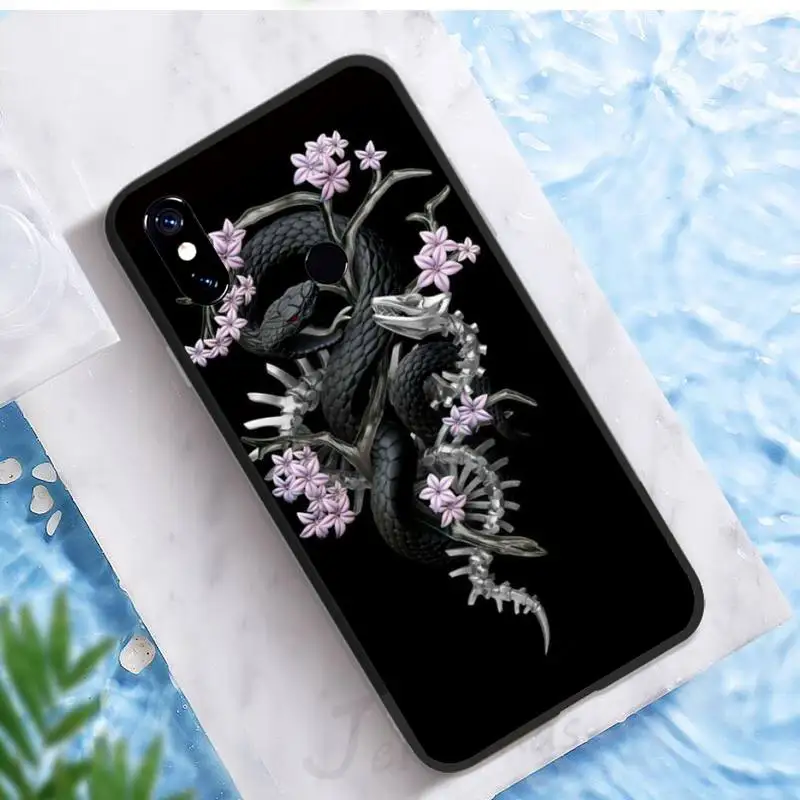 

Hand Snake Flower Snake Phone Case For Xiaomi Redmi note 7 8 9 t max3 s 10 pro lite funda shell cover coque