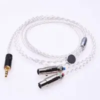 1,5 м 4Pin балансный Hi-end 8 ядер Литцендрат кос 5n Pcocc с серебряным покрытием кабель наушников обновления для Audeze LCD-2 LCD-3 LCD-X LCD-XC