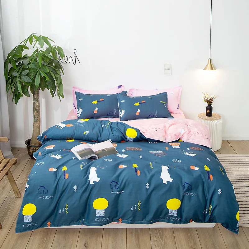 

4pcsComforter Bedding Sets Cotton Soft Duvet Cover Family Size US King Queen Sheets Set Pillowcase Child Bed Adult Bed Sheet