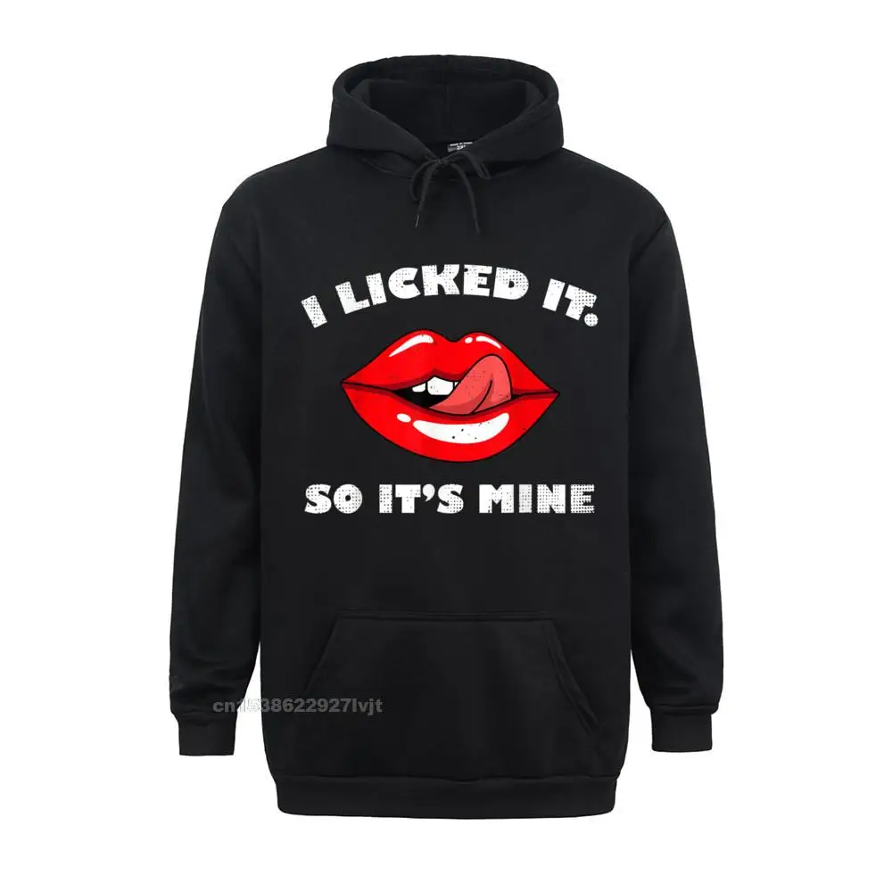 I Licked It Its Mine Sexy Lips Costume Funny Halloween Hoodie Tops Hoodie Fitted Europe Cotton Mens Hoodie Leisure