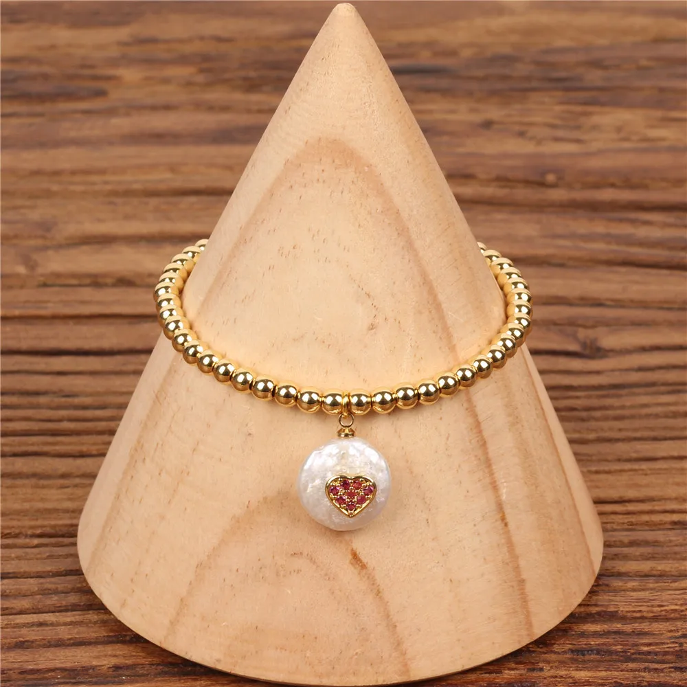 2019 новый браслет с подвеской регулируемый в стиле барокко золотым бисером из