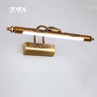 Зеркальсветильник лампа для макияжа в стиле ретро, 500 мм, 8 Вт, светодиодная Европейская Косметическая ламсветильник для туалетного столика, бронзовая декоративная лампа для шкафа