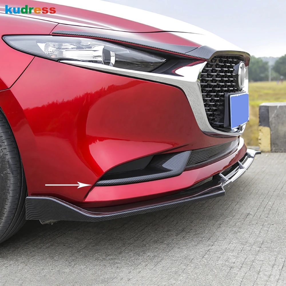 Для Mazda 3 M3 2019 2020 Axela углеродное волокно автомобильный передний противотуманный