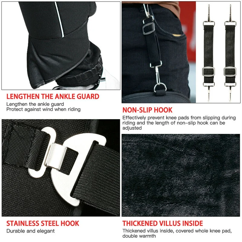 Теплые Чехлы для леггинсов из ткани Оксфорд защита колена мотоцикла наколенник