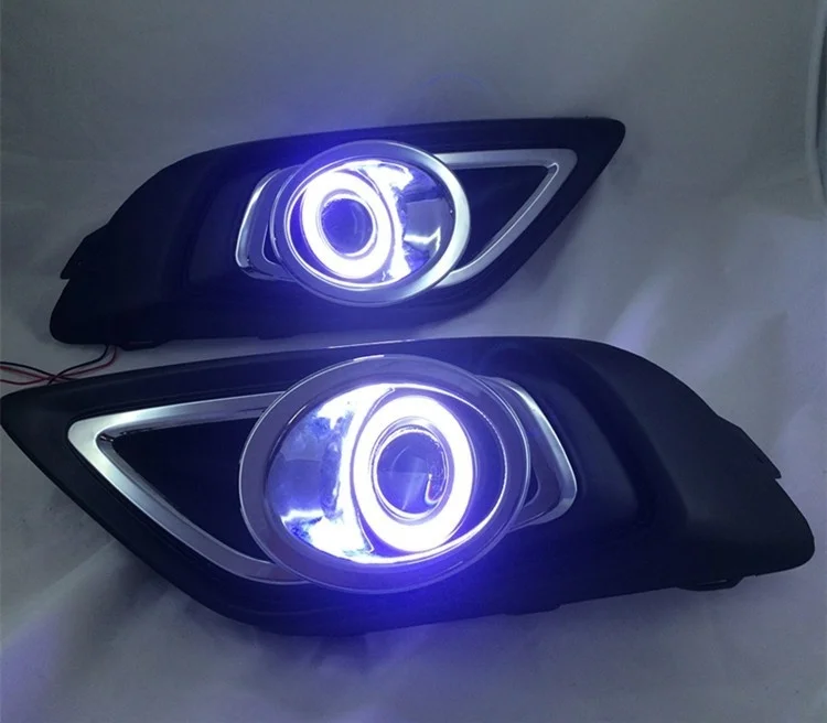 

COB angel eye DRL daytime running light + halogen fog lamp + projector lens + fog lamp cover for honda jade 2013-14, 2pcs