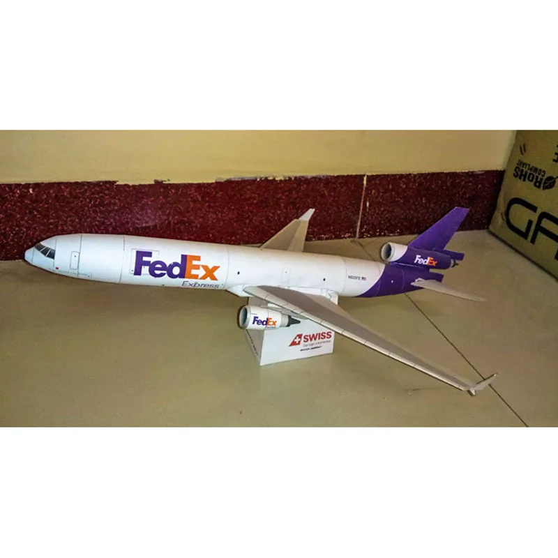 DIY 1:100 Строительная модель самолета Fedex из бумаги отлитый под давлением грузового