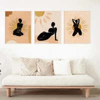 bohemian woman wall prints abstract line female art prints living room wall decoration abstract female decorative art canvas