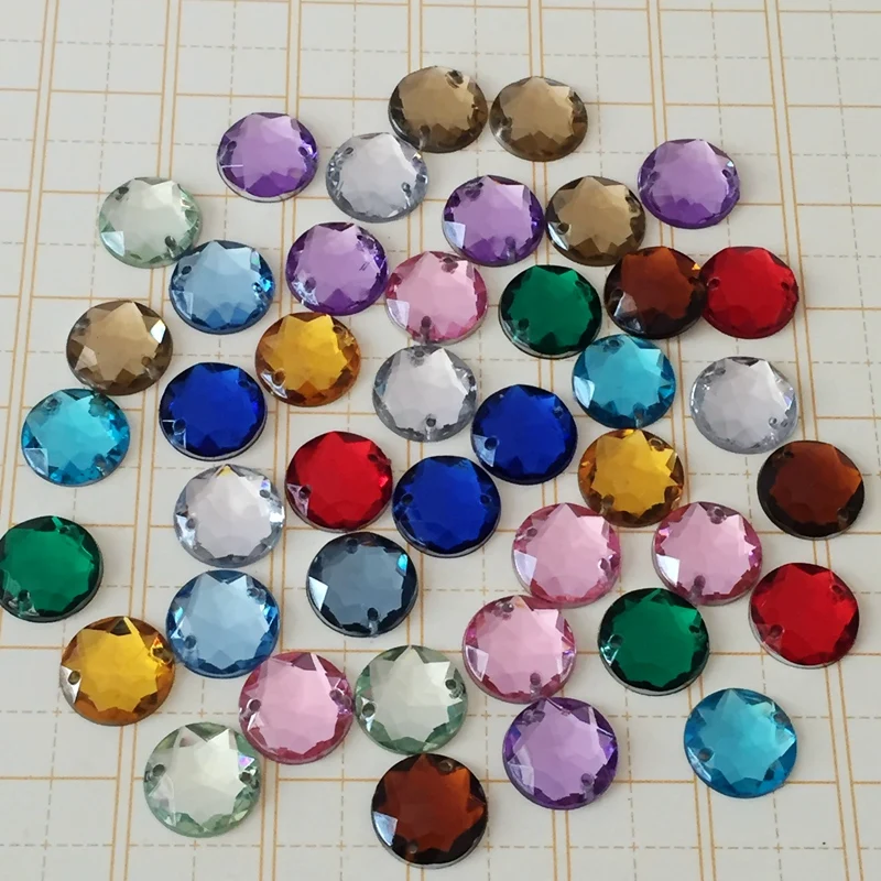 100 шт. восьмиугольные Акриловые зажимы для шитья круглые или двойные отверстия