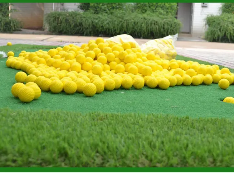 Pgm 2 шт ПУ пена Мячи для гольфа желтая губка Упругая внутренняя наружная