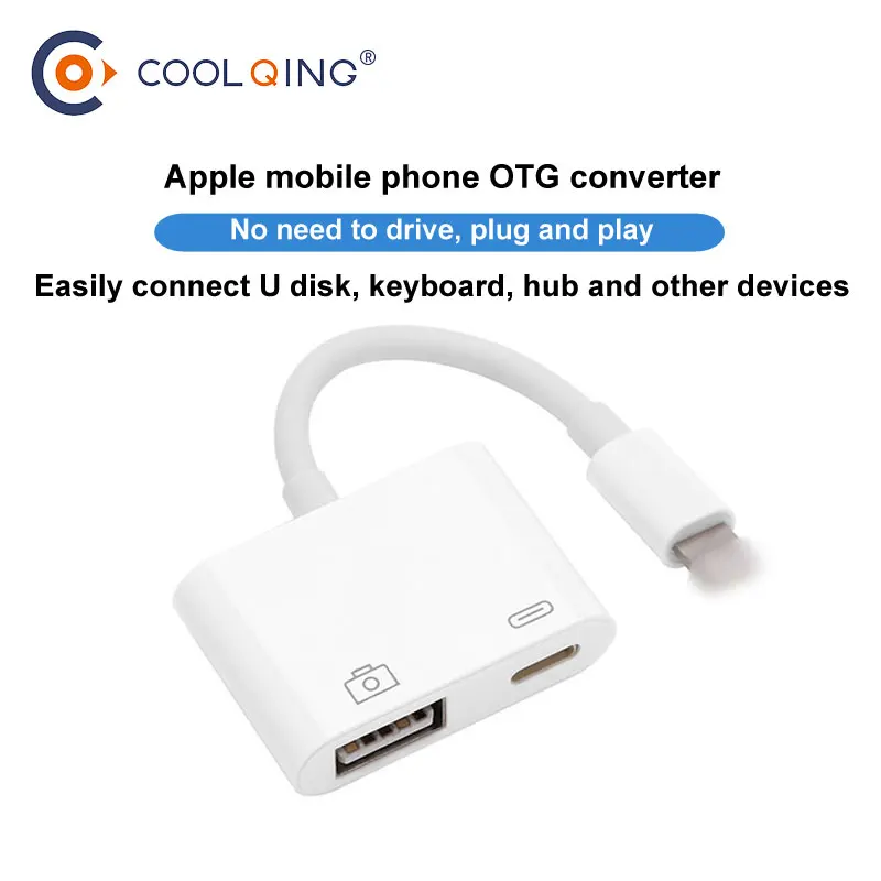 OTG адаптер для iphone X 7 8 6 5 Plus XS MAX XR Синхронизация данных зарядное устройство Lightning