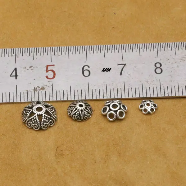 925 Sterling Silver Accessories Beads Caps for DIY Jewelry Making S925 Findings&ampComponents | Украшения и аксессуары