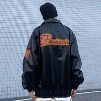 man bomber jacket black american cotton coat mens autumn winter letters embroidery 2021 new baseball suit coat