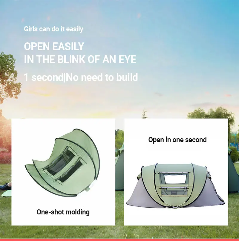 

Outdoor Automatic Quick Opening Camping Tent UV Protection Rainproof Boat Tent Lightweight Hiking Travel Backpacking Tents