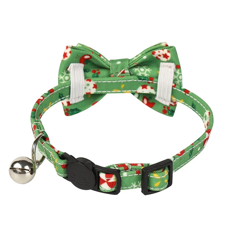 Рождественский ошейник для собак со снежинками бант галстук больших и маленьких