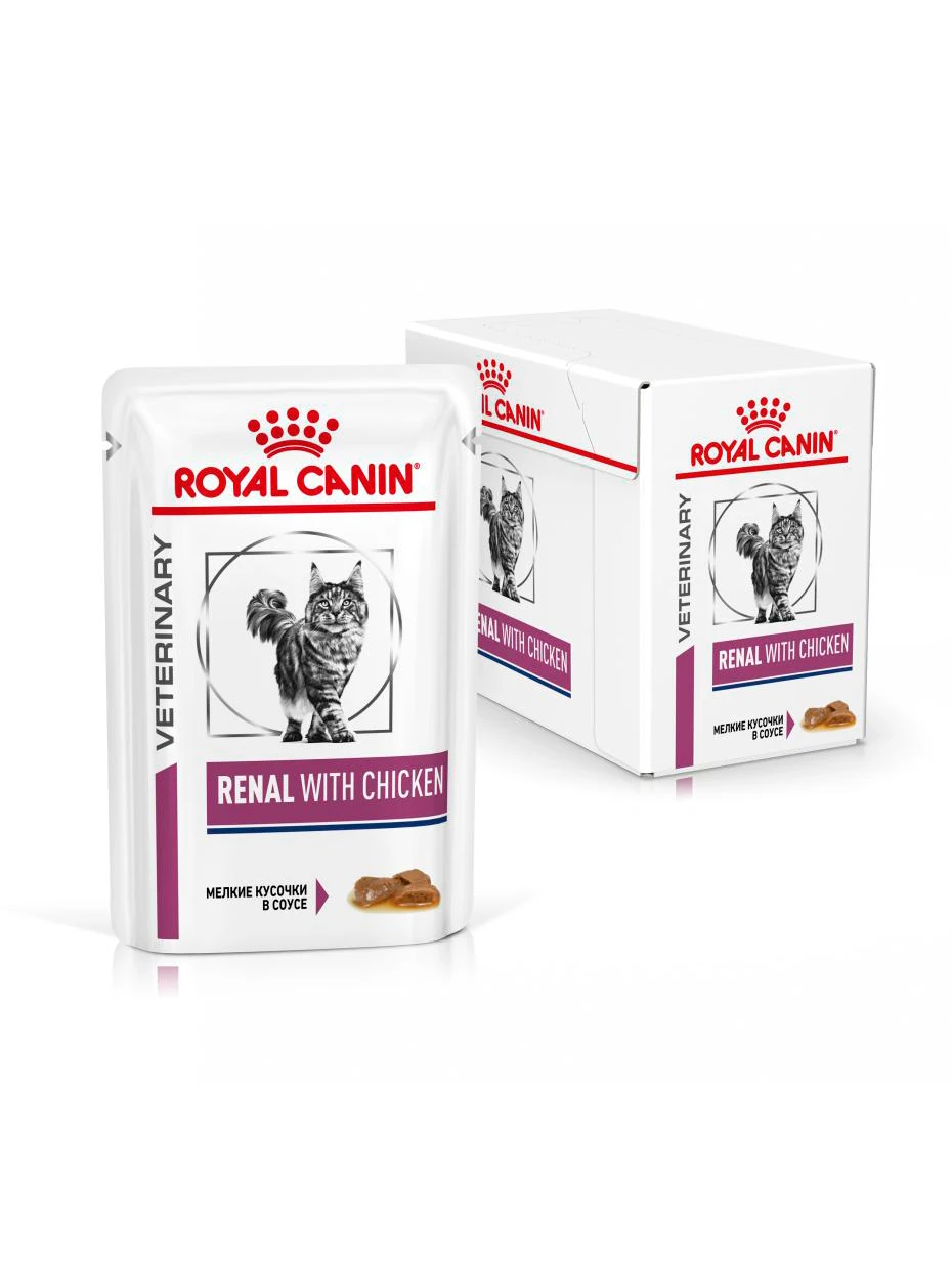 Royal Canin влажный корм для взрослых кошек при почечной недостаточности курица (12шт в