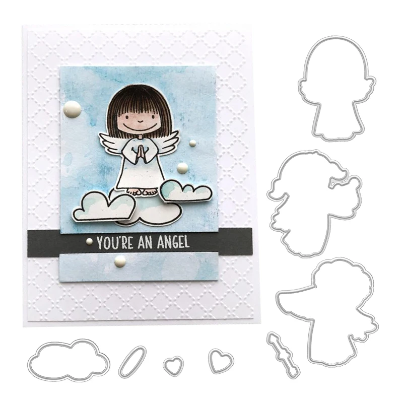 Форма для ножа ангела металлическая резки Серебряная форма ремесла набор ручной