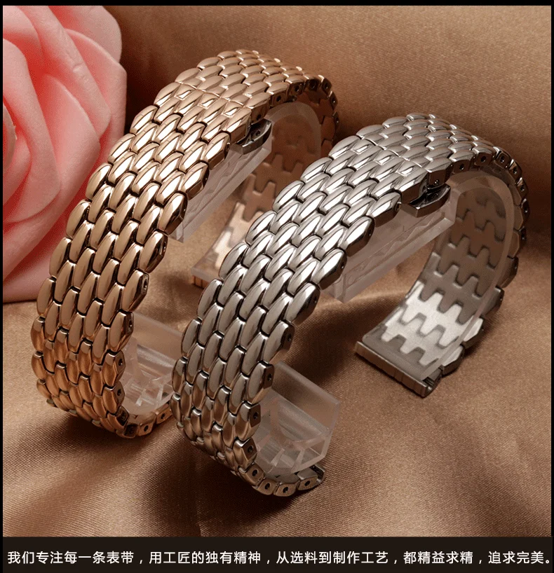 Ремешок из нержавеющей стали для часов Swarovski кристаллический Современный великолепный 16 мм Бабочка Пряжка женский ремешок для часов