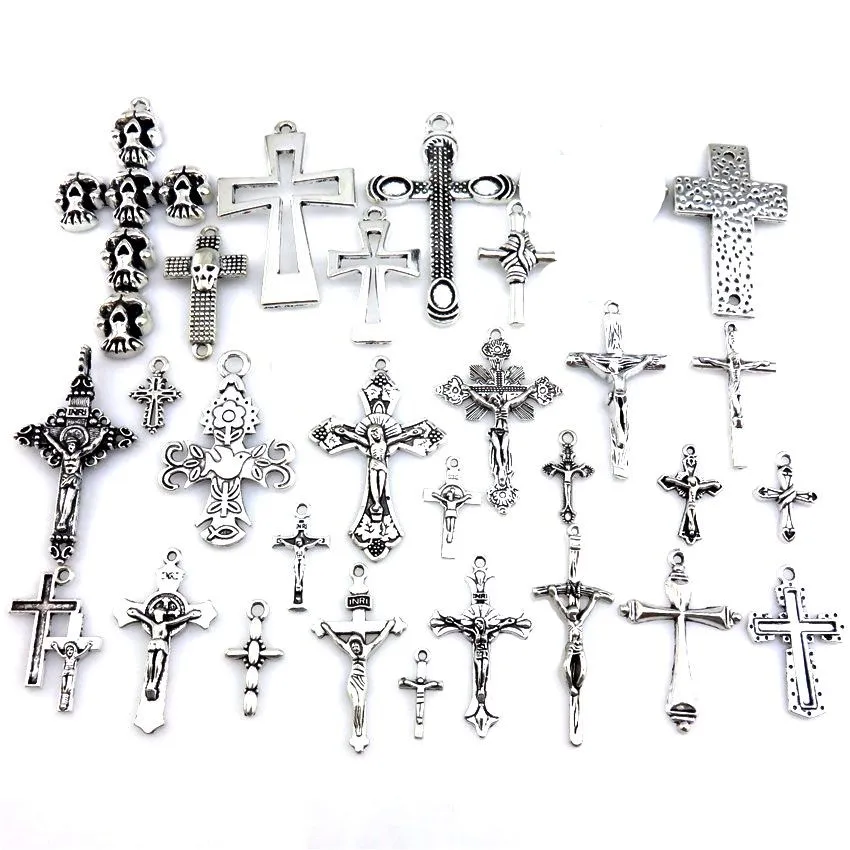 Винтажные подвески в христианском стиле с Иисусом Крест из сплава подвеска