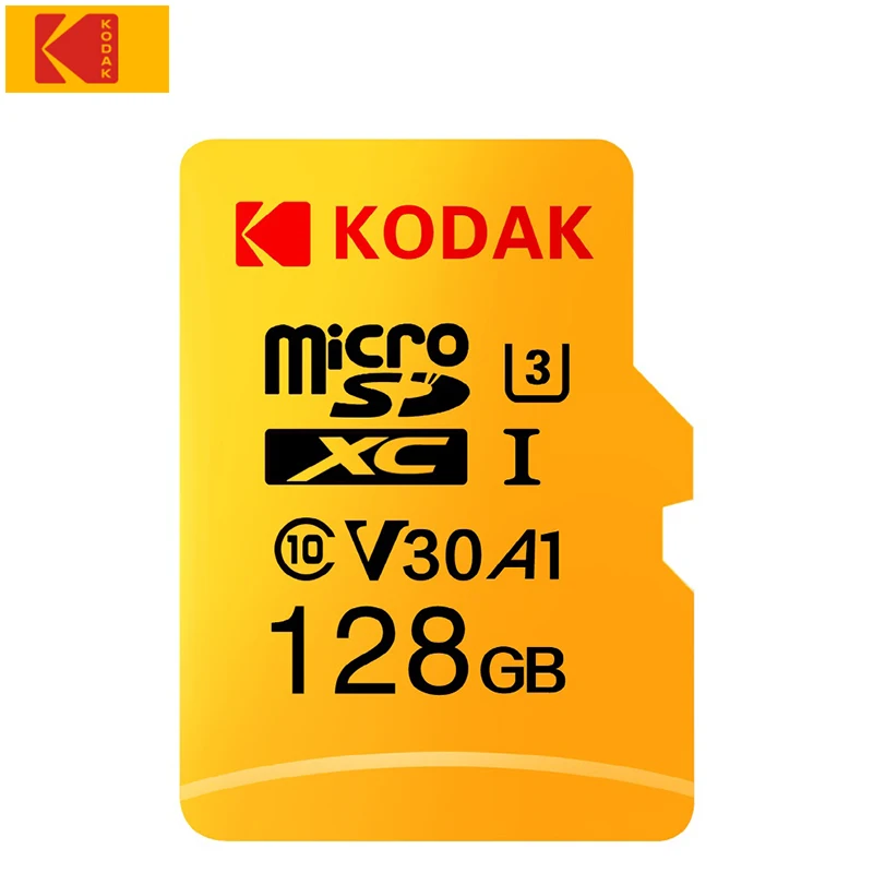 128GB U3 Карта флэш-памяти KODAK Micro SD 128 ГБ 256 ГБ 512 ГБ 32 ГБ 64 Гб U1 tf-карта 4K Class 10 tarjeta Micro SD карта U3 UHS-I 16 Гб microsd - Емкость: 128GB U3