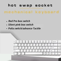 kailhfl esports 68keys hot swap socket game mechanical keyboard with rgb backlight wired usb ergonomic keyboard for pc laptop