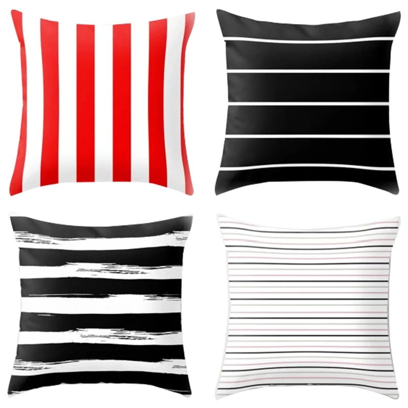 

Geometric Sofa Throw Pillow Cover Decorative North Europe Stripe Pillowcase Pillow Cushion Cover