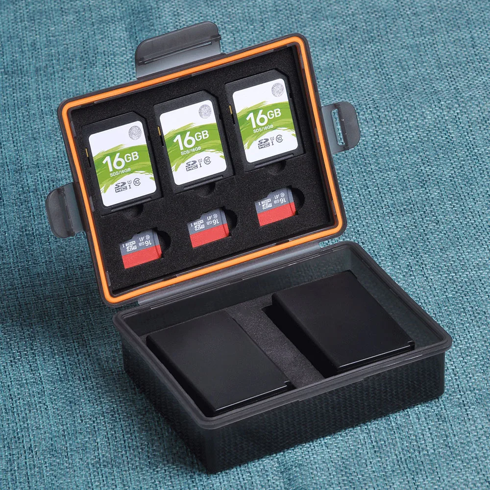 Black Battery Storage Case SD TF Memory Card for Canon LP-E17 LP-E12 LP-E10 Sony NP-FW50 NP-FV50 Fuij NP-W126 |