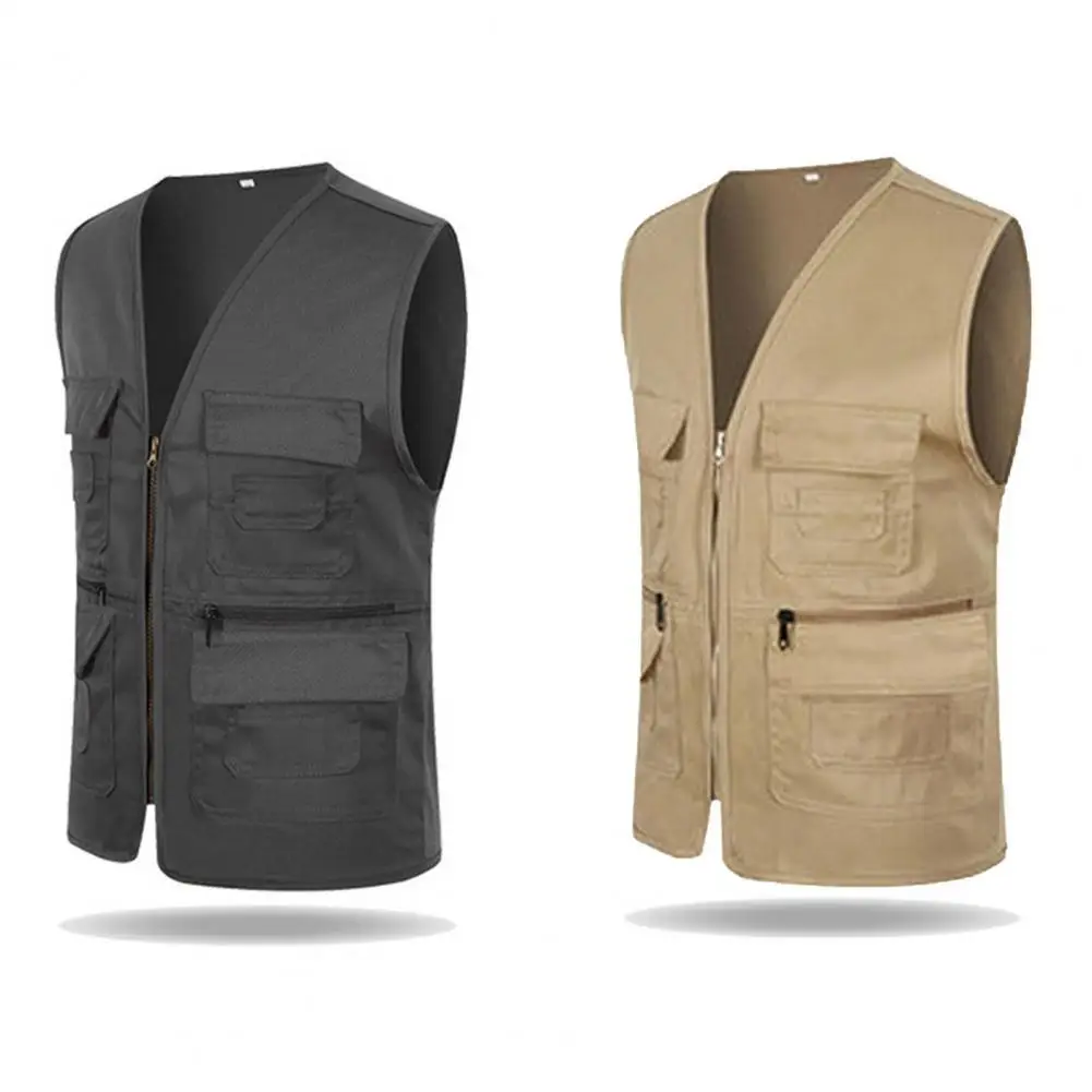

Outdoor Vest Zipper Vest Lightweight V Neck Trendy Sleeveless Outdoor Vest