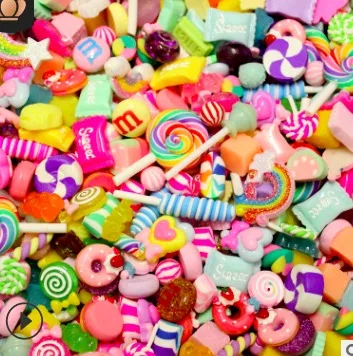 mixed 12pcs Кабошоны из смолы для конфет, амулеты, аксессуары, сделай сам, слизи, наполнитель крема, гель, оболочка для мобильного телефона, кабошоны леденец, амулет - Окраска металла: mixed 12pcs