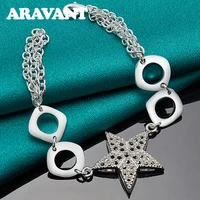 925 silver star bracelet chain for women wedding fashion jewelry gifts