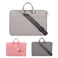 laptop handbag universal leather shoulder computer bag 13 3 14 15 16 inch notebook briefcase for macbook air pro huawei lenovo