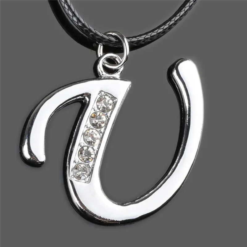 PINKSEE женские Серебристые Цвет с украшением в виде кристаллов Стразы A Z подвеской