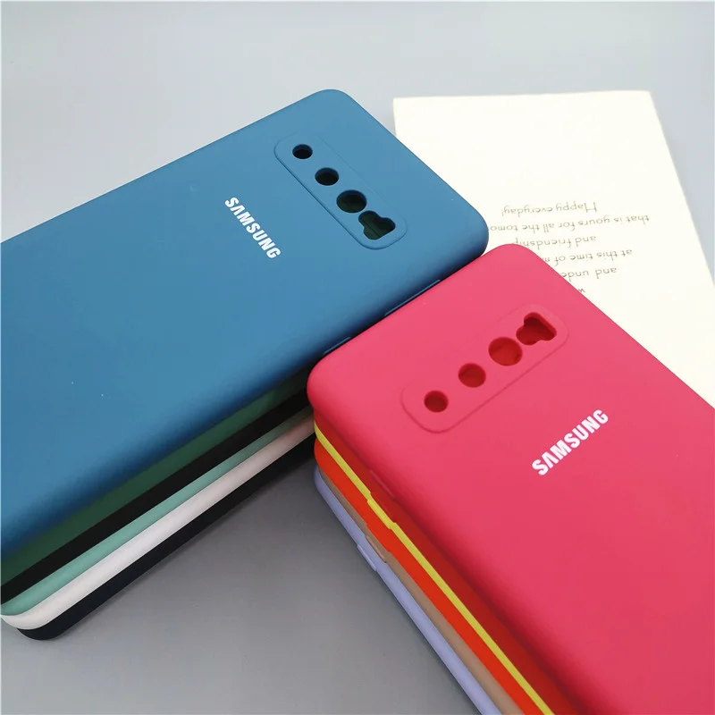 S10 Plus Case Phone Cover For Samsung Galaxy S10+ S10E S10 Silky Soft-Touch Ofiice Style Silicone Shell Full Protection