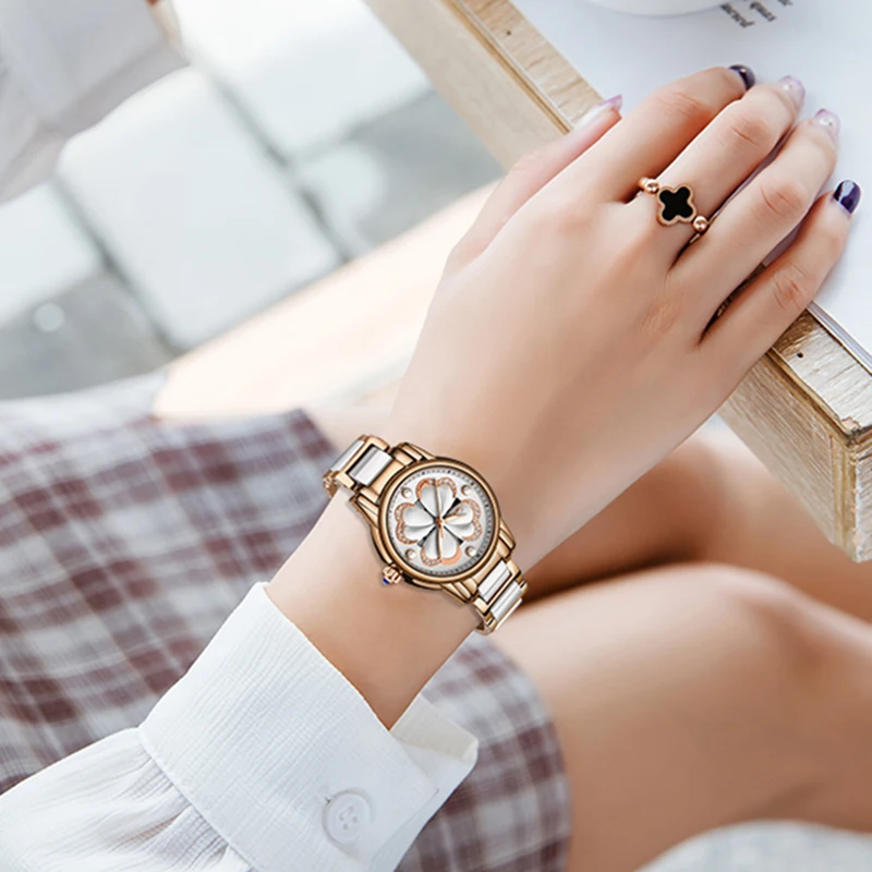 Часы наручные SUNKTA женские кварцевые брендовые Роскошные водонепроницаемые