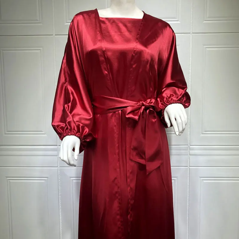 2 шт./комплект женское кимоно из искусственного шелка и шифонового шарфа |