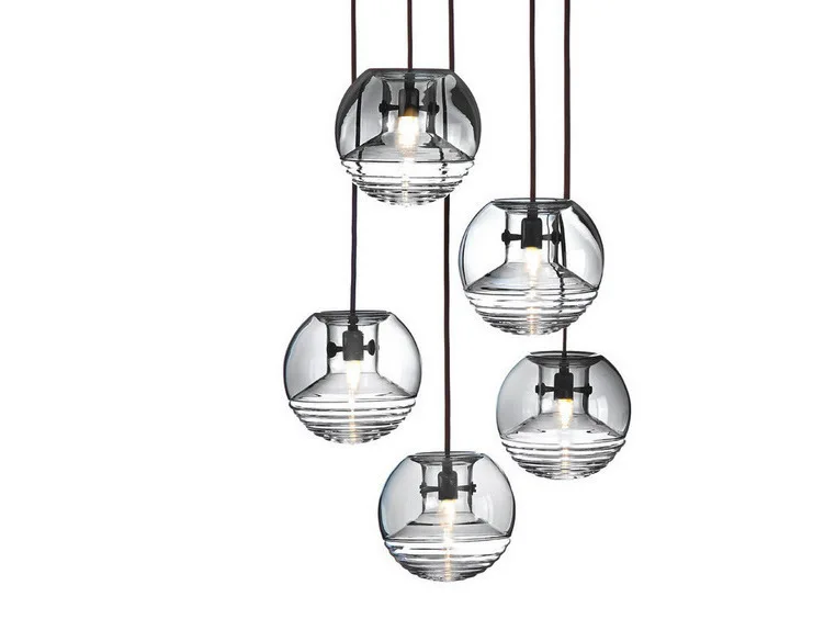 Современный подвесной светильник Серебряный Золотой стеклянный шар Подвесная